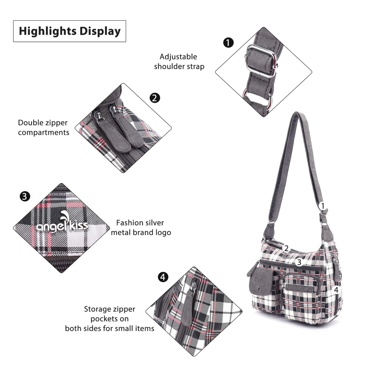 Stylish Crossbody Bags for Women   Medium Faux Leather Shoulder Handbags & Purse5