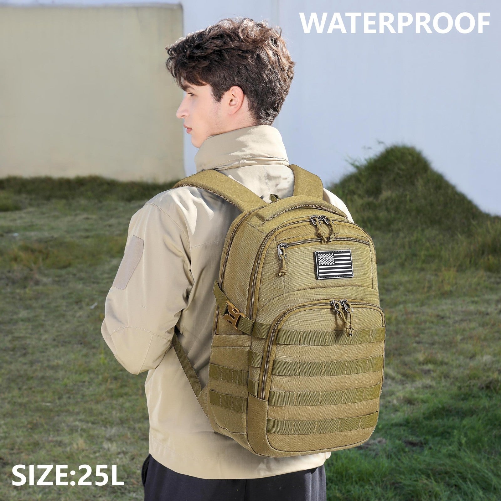 Tactical Military Backpack for Men   Small Black Assault Bag, Outdoor Gear4