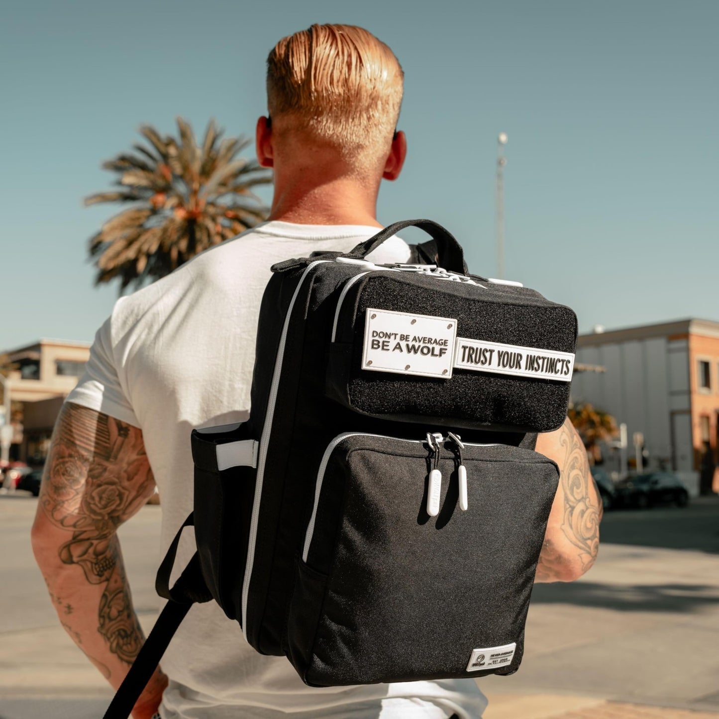 Slim Tactical Gym Backpack   Minimalist Daypack with Laptop Pocket & Cup Holders5