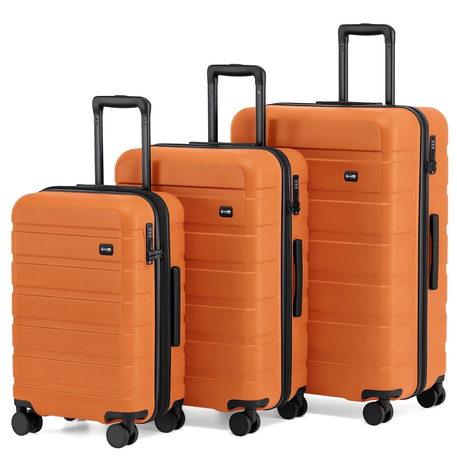 Lightweight 3-Piece Hardshell Luggage Set, Expandable, 360° Spinner Wheels, TSA1