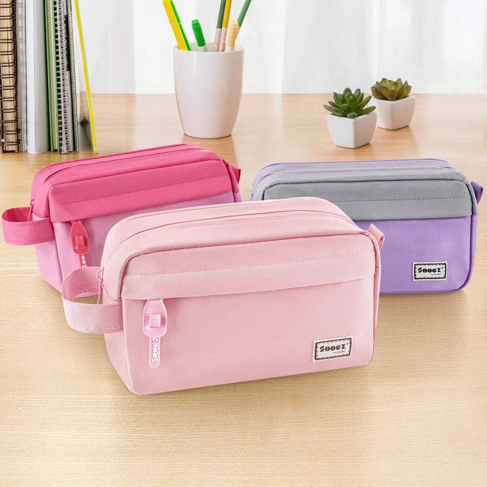 High Capacity Pencil Case Organizer, Large Pouch for School & Office Supplies4