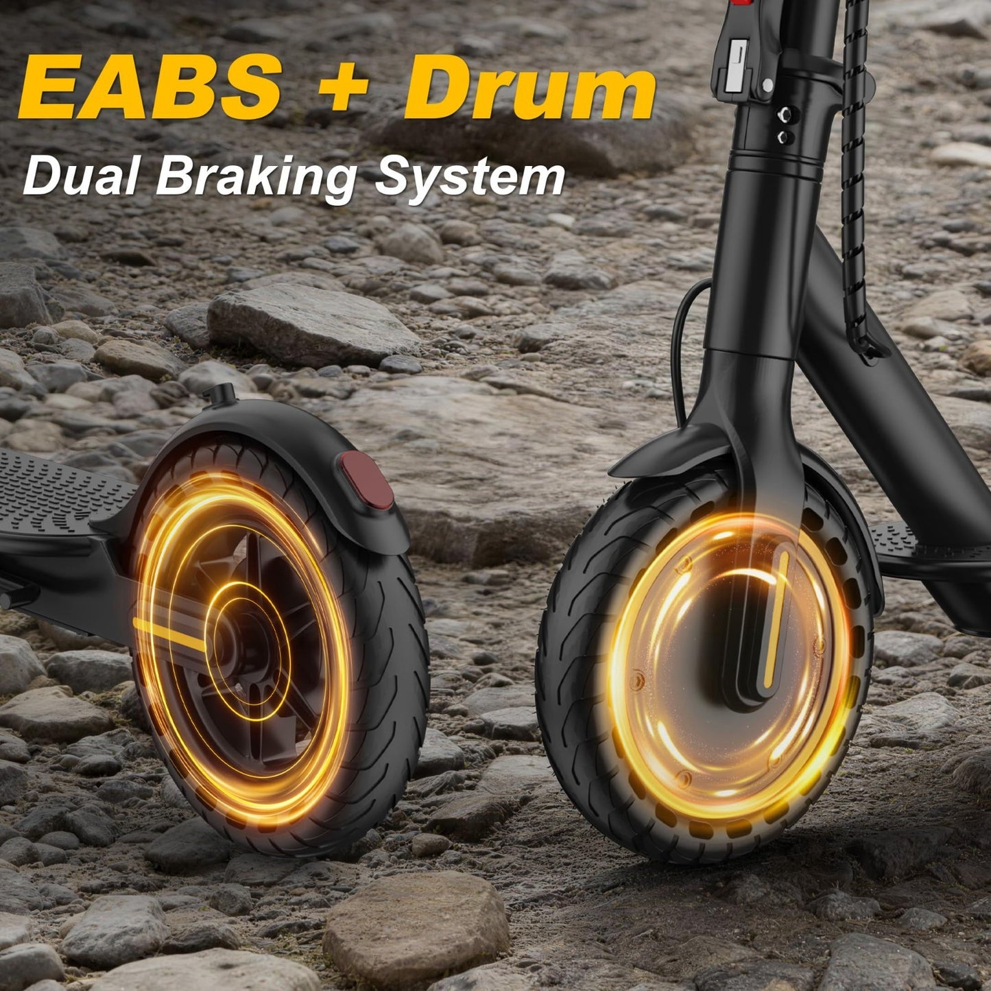 Powerful Electric Scooter 500W Motor, 19MPH Speed, 16-27 Miles Range, Folding E-4