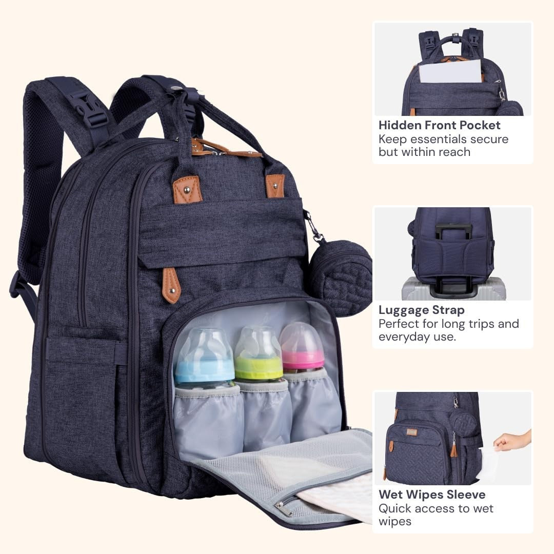 Extra Large Diaper Bag Backpack   Expandable Baby Tote with Changing Pad, Stroll5