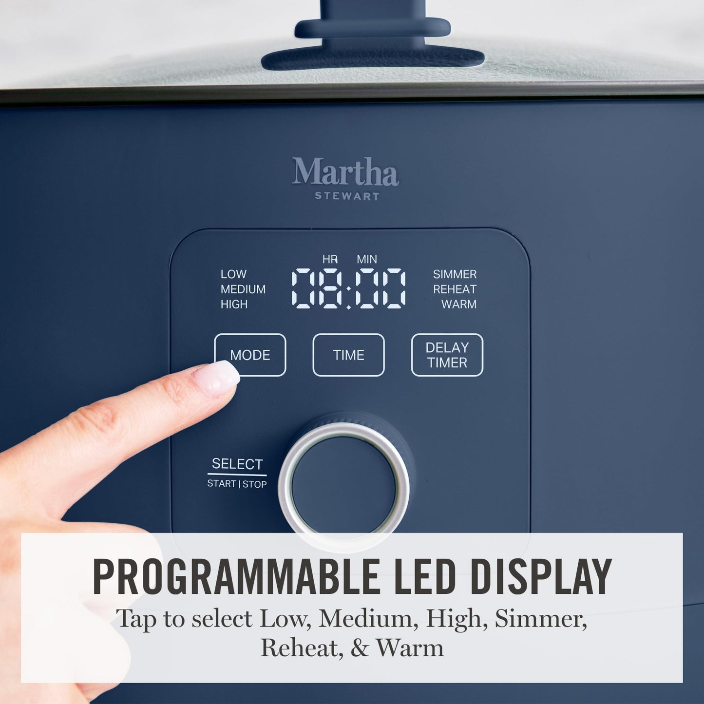 **Custom Title:** 8 QT Programmable Slow Cooker with Timer, Nonstick Ceramic Cro4