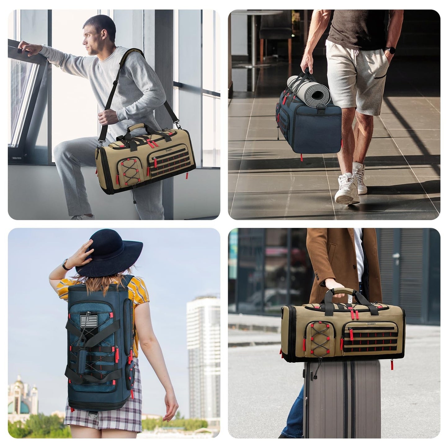Expandable 45L 50L Sports Duffle Gym Bag for Men & Women   Travel & Fitness Tote5