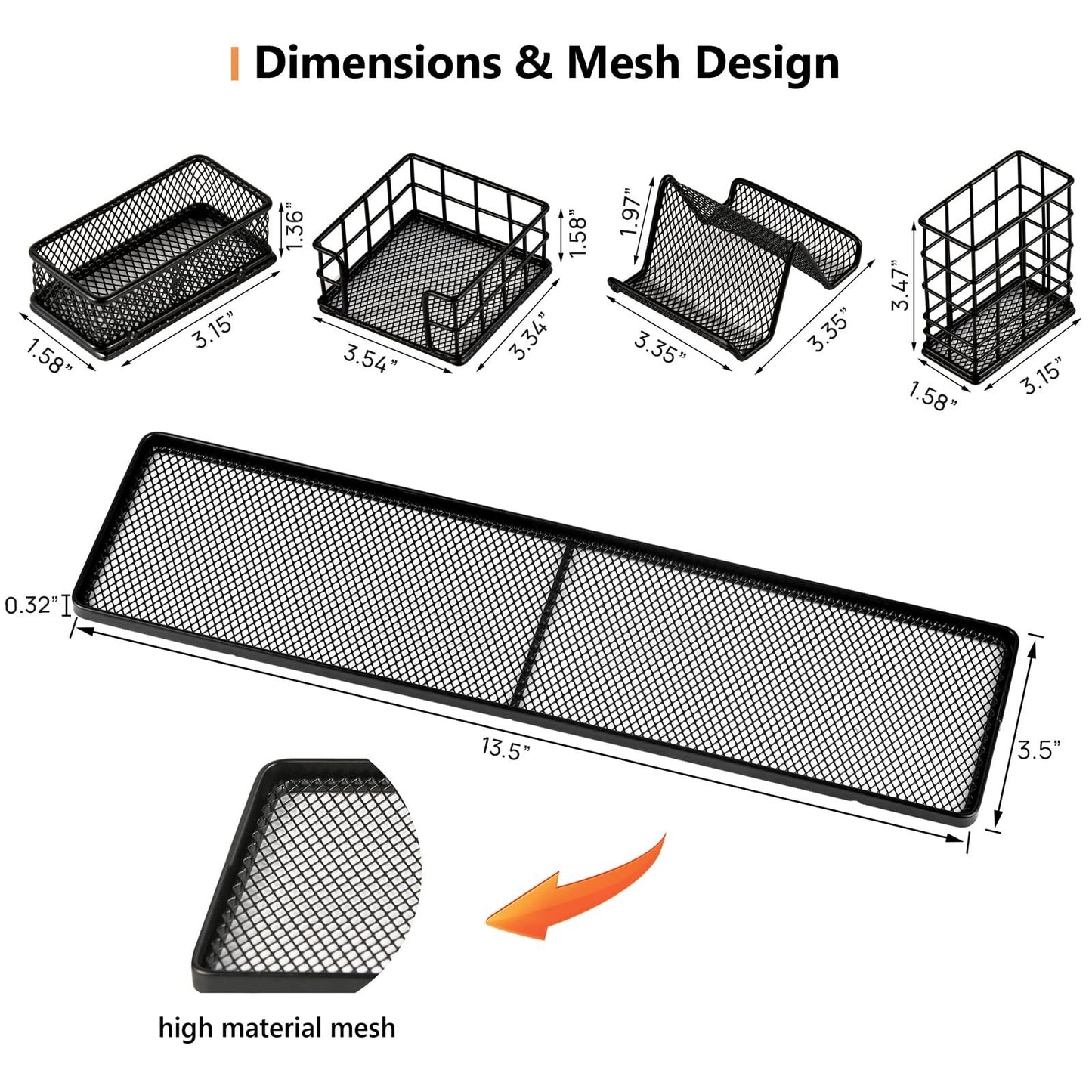 7 in 1 Desk Organizer & Accessories Set   Stylish Office Storage Solution1