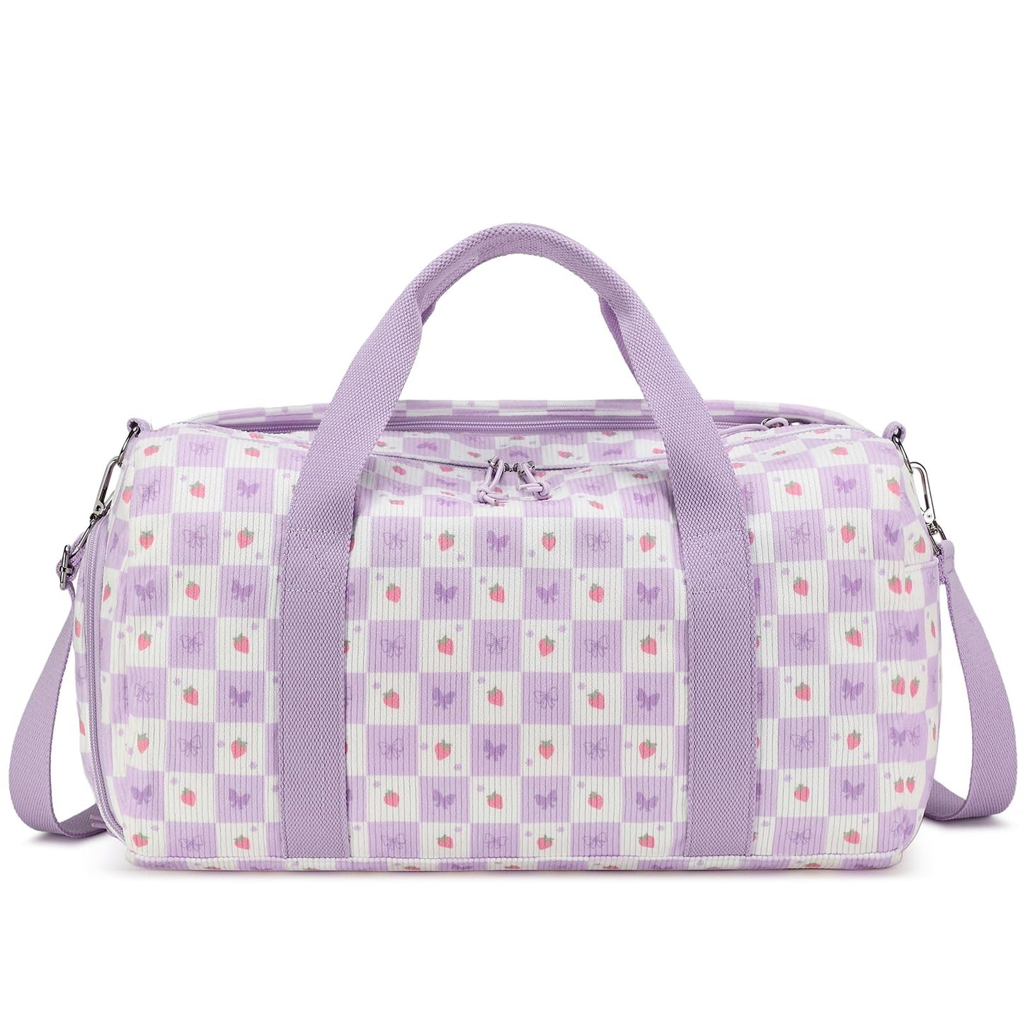 Cute Girls Duffle Bag - Waterproof Gym Bag with Shoe Compartment & Wet Pocket, T1