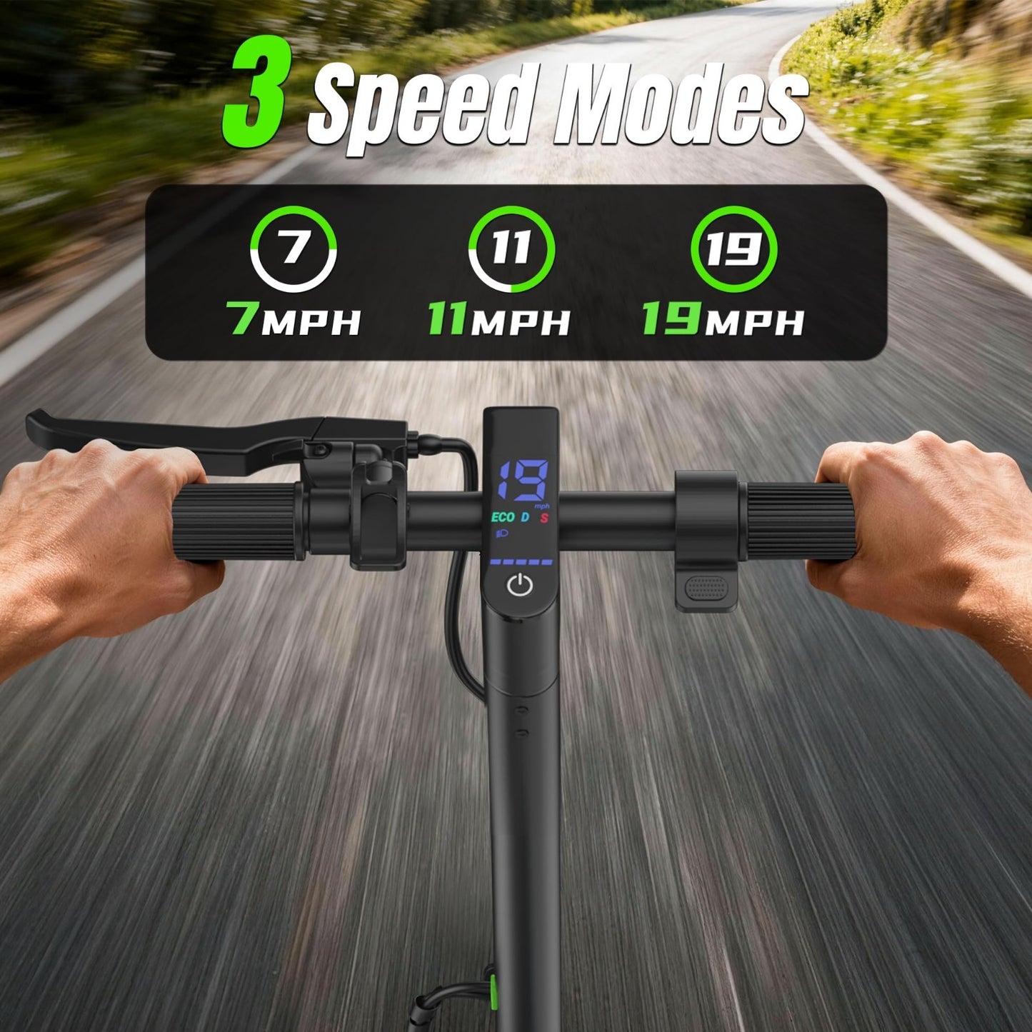 Electric Scooter for Adults, 350W/500W Motor, Long Range 5-28 Miles, 19 MPH Spee7