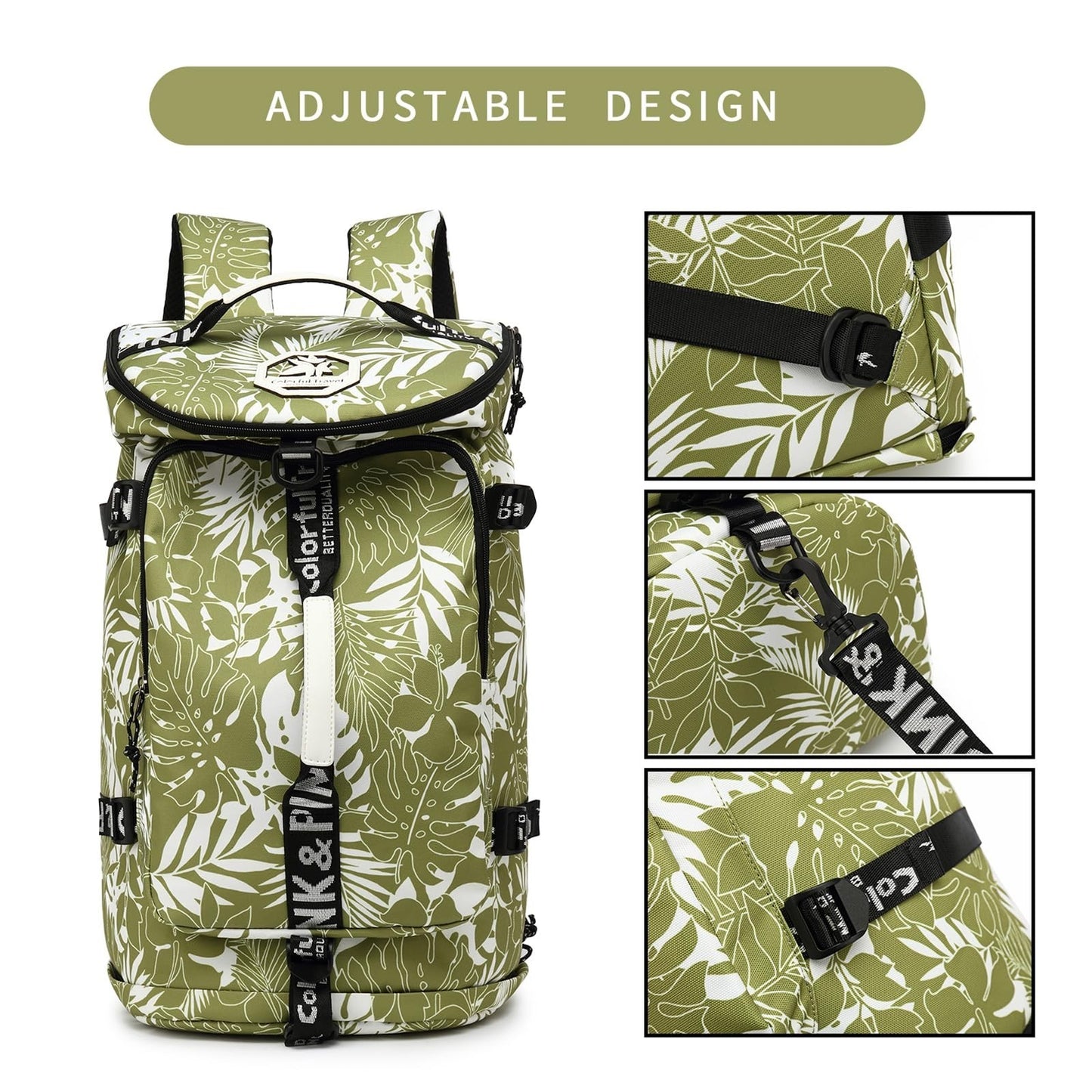 Waterproof Gym Duffel Backpack with Shoe Compartment, 4 Carry Methods, Sports &4