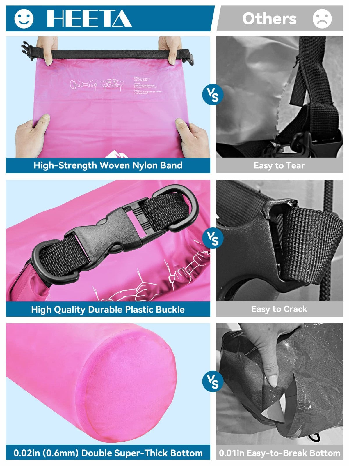 Waterproof Dry Bag for Travel, Kayaking, Boating - 5L/10L/20L/30L/40L Lightweigh3