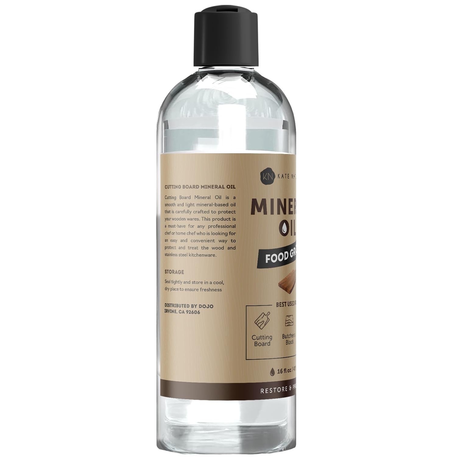 Food Grade Mineral Oil for Wood Cutting Board & Butcher Block   16oz Safe Use6