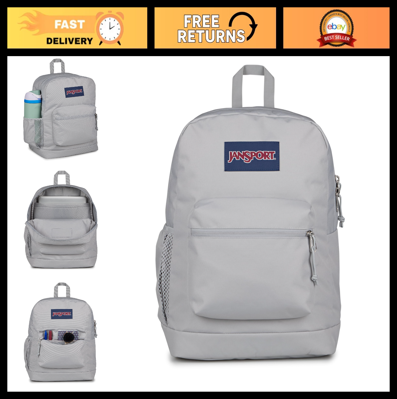26L Cross Town Plus Backpack, Flutter By Grey   Stylish, Durable, Lightweight Sc0