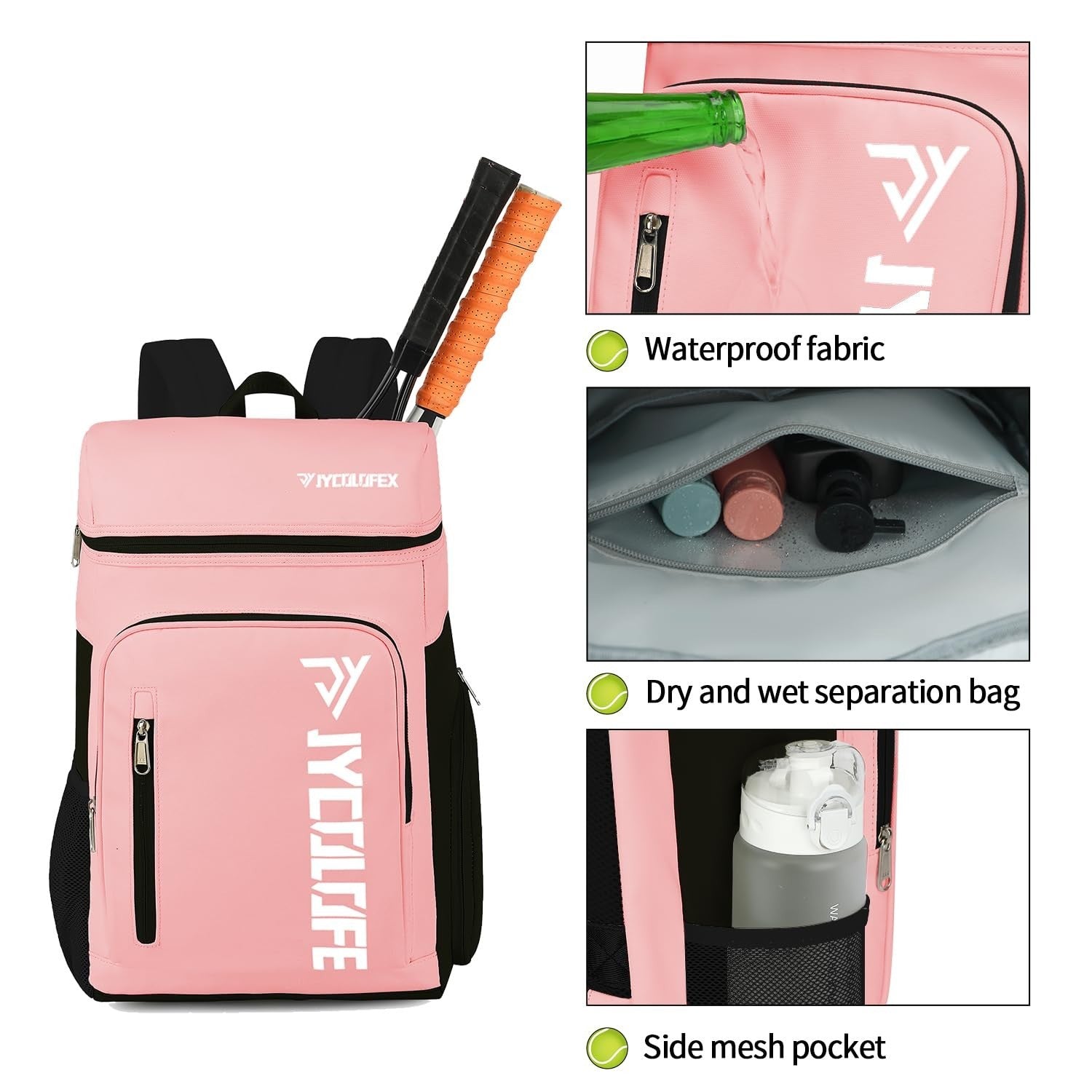 Waterproof Gym Duffel Backpack with Shoe Compartment, 4 Carry Methods, Sports &6