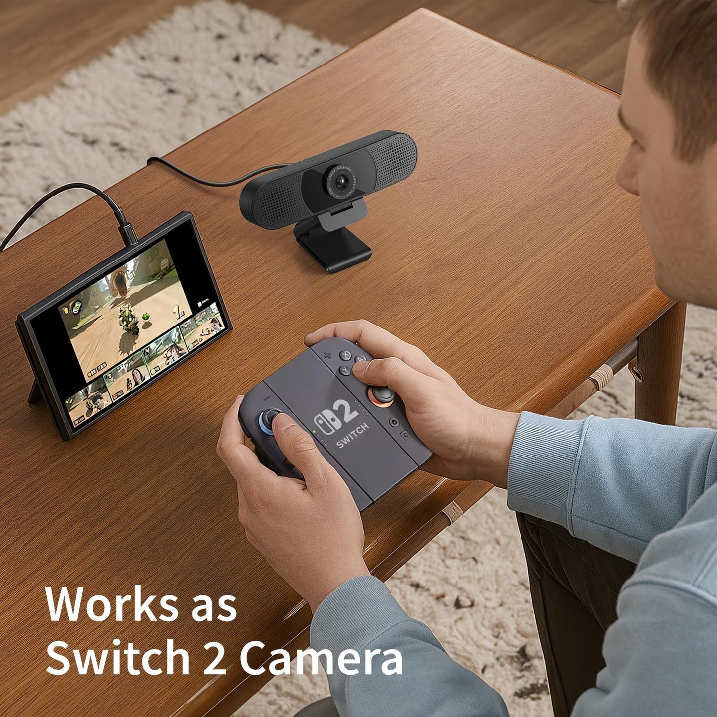1080P Webcam with Microphone, 90°FOV USB Streaming Camera for Zoom/Teams/YouTube8