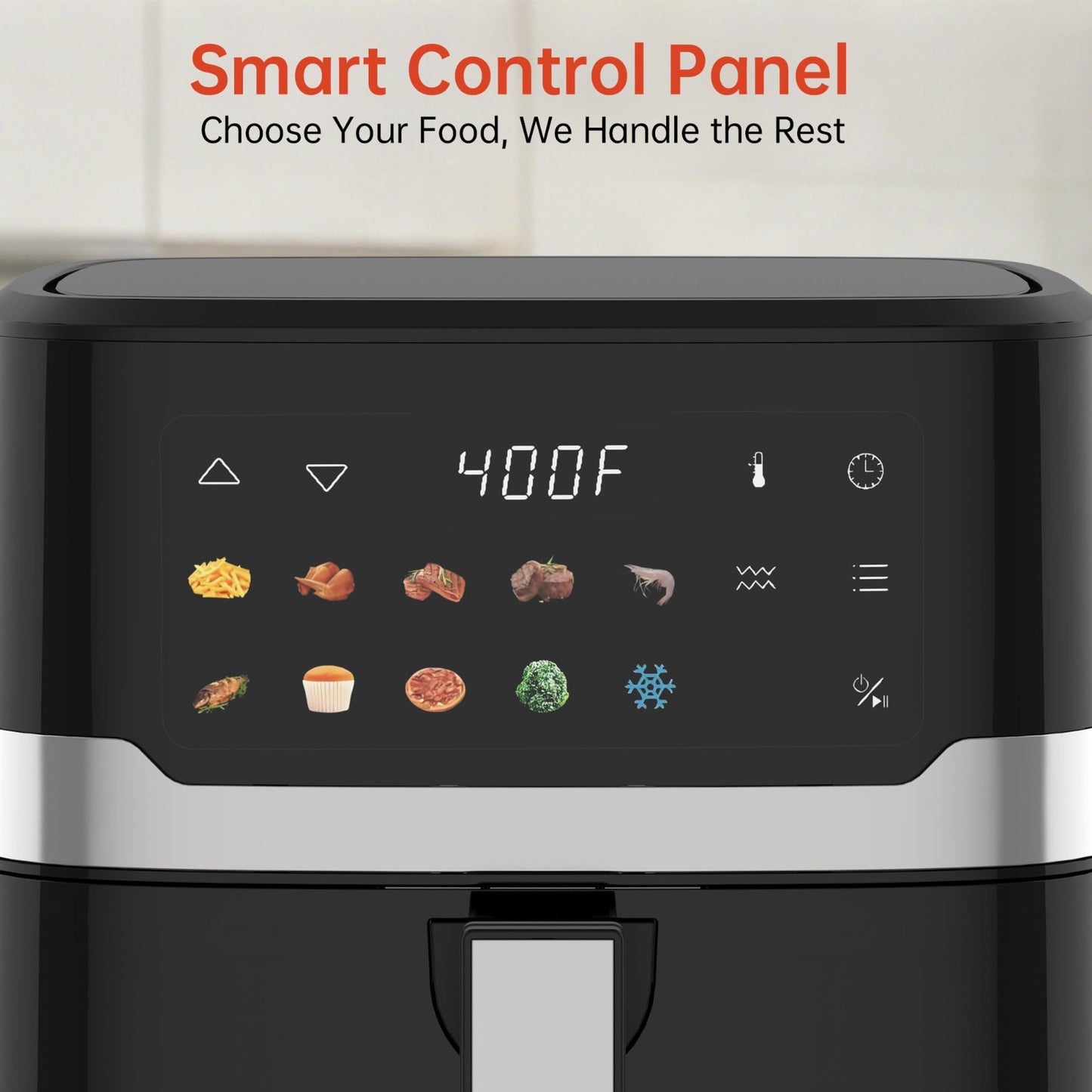 6.8QT Air Fryer with 10-in-1 Functions, Visible Window, Fast Heating, Nonstick B4