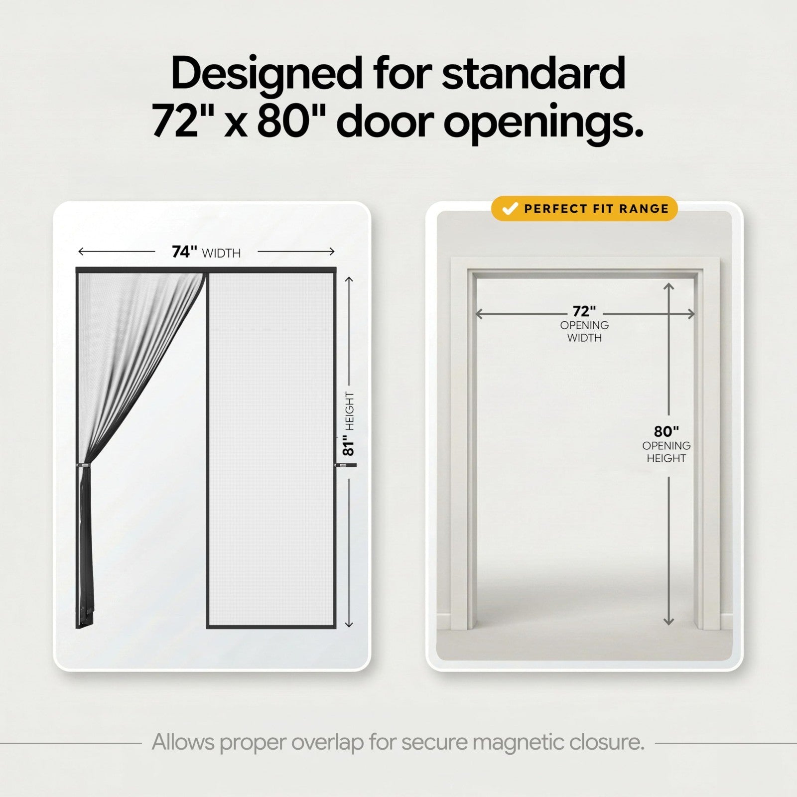 Magnetic Screen Door   Self Sealing Heavy Duty Mesh, Hands Free Bug Barrier, Pet2