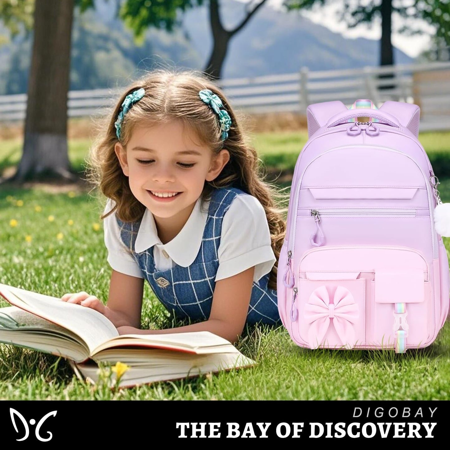 Cute Girls Backpack Set with Lunch Bag & Pencil Case   Stylish School Bag for Ki2