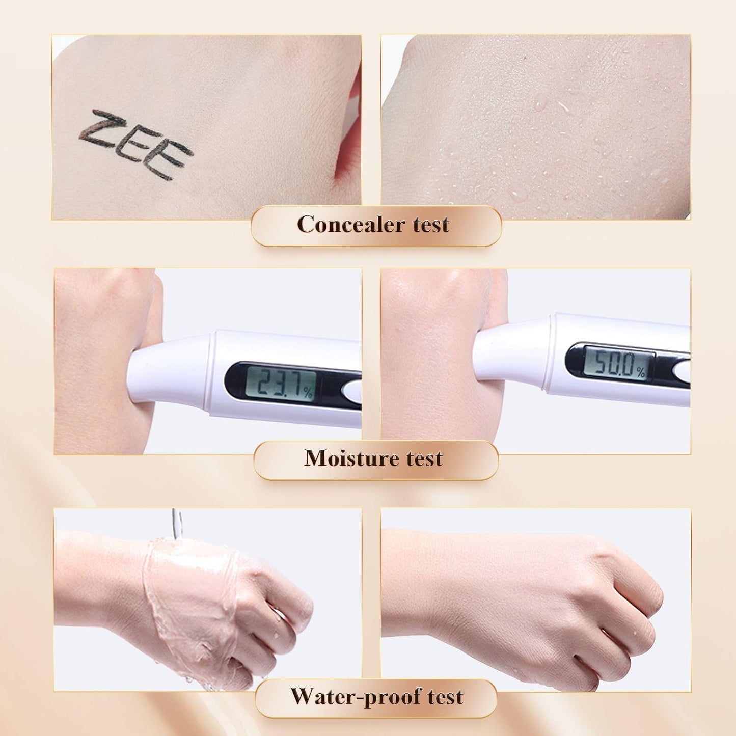 Upgraded CC Cream Face Makeup Foundation - Waterproof BB Cream, Tattoo Cover, Mo3