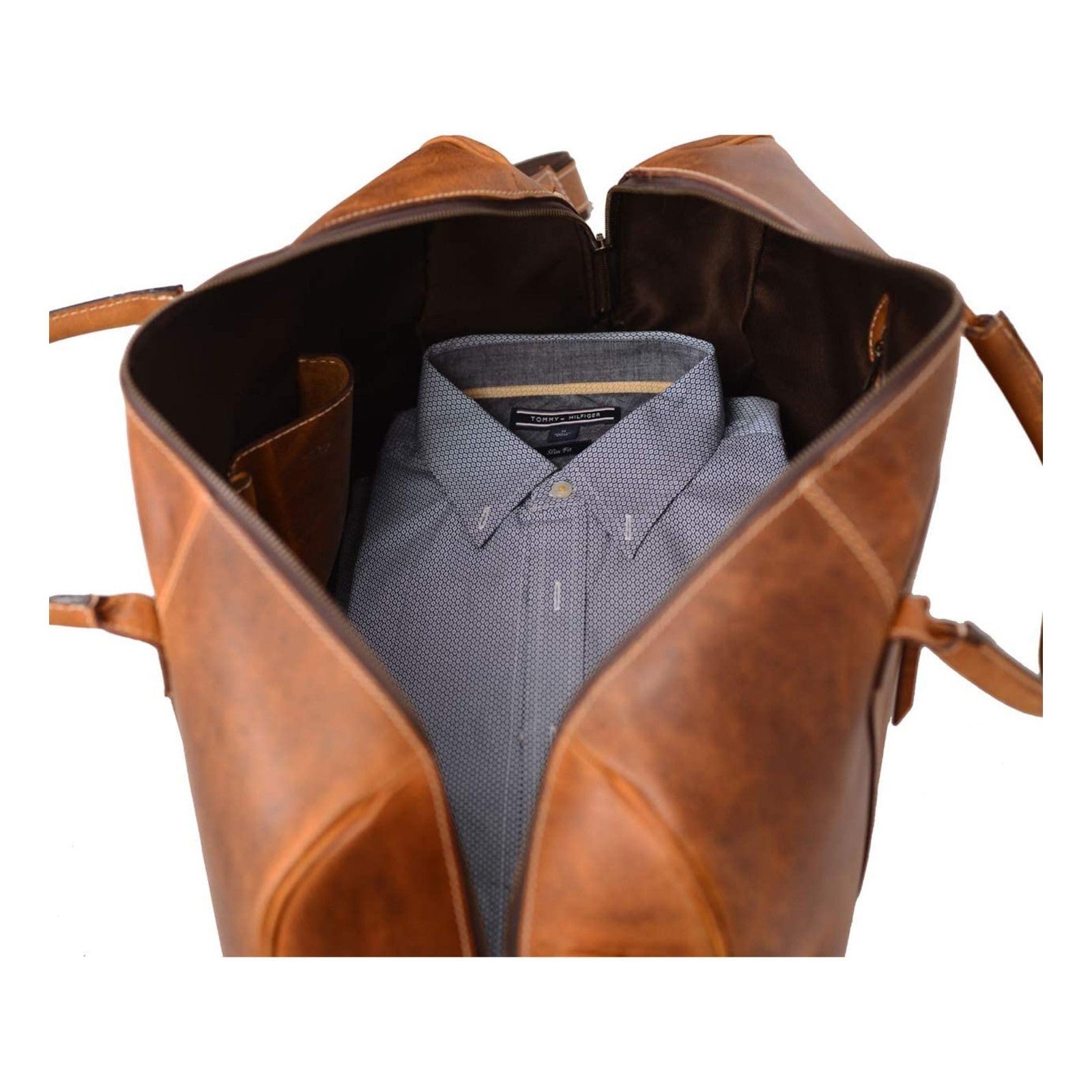 Leather Duffle Bag for Travel, Overnight & Weekend - Unisex Gym Holdall4