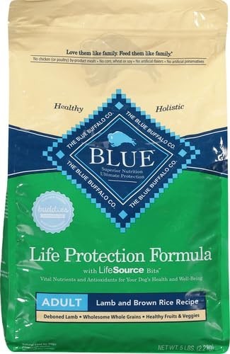Lamb Adult Dry Dog Food, 5 lb   Life Protection Formula, Healthy Nutrition for D3