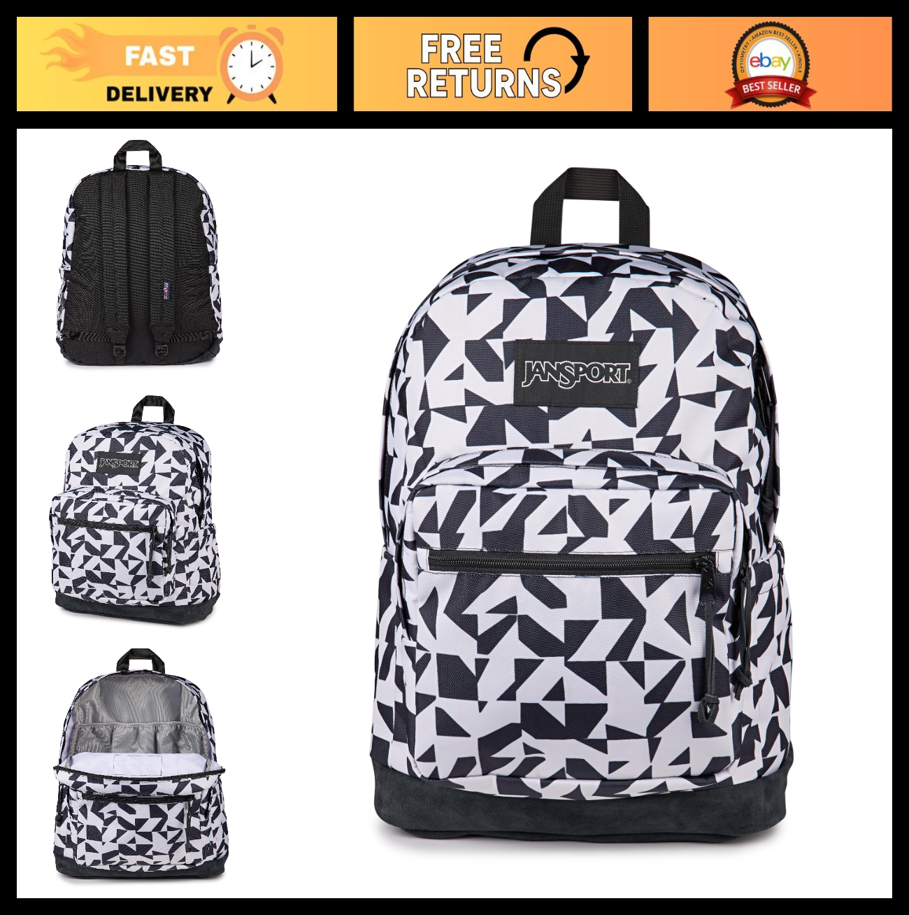 Durable Daypack Backpack with Padded 15" Laptop Sleeve & Water Bottle Pocket   G0