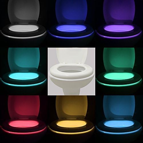 16 Color Motion Sensor LED Toilet Night Light,Toilet Bowl Lights,Cool Gadgets,5 2