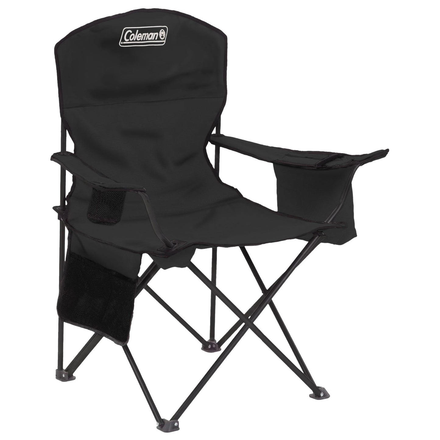 Portable Camping Chair with Cooler, Cushioned Seat, Side Pockets & Cup Holder  1