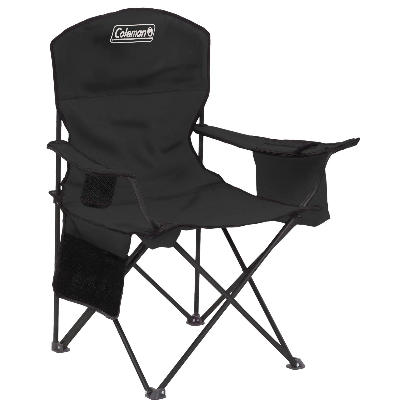 Portable Camping Chair with Cooler, Cushioned Seat, Side Pockets & Cup Holder  1