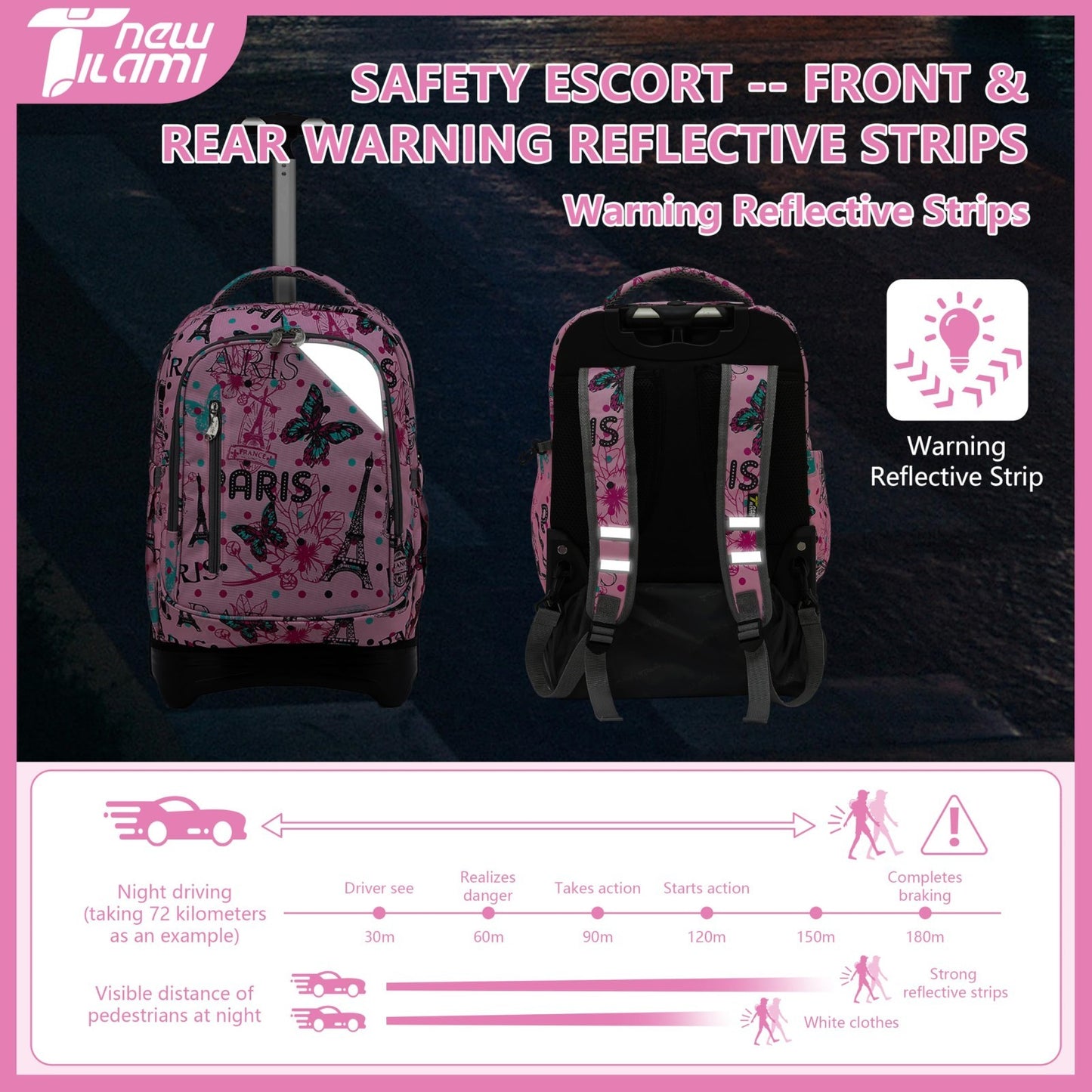18 Inch Rolling Backpack with Lunch Bag for Kids   School Travel, Durable & Styl5