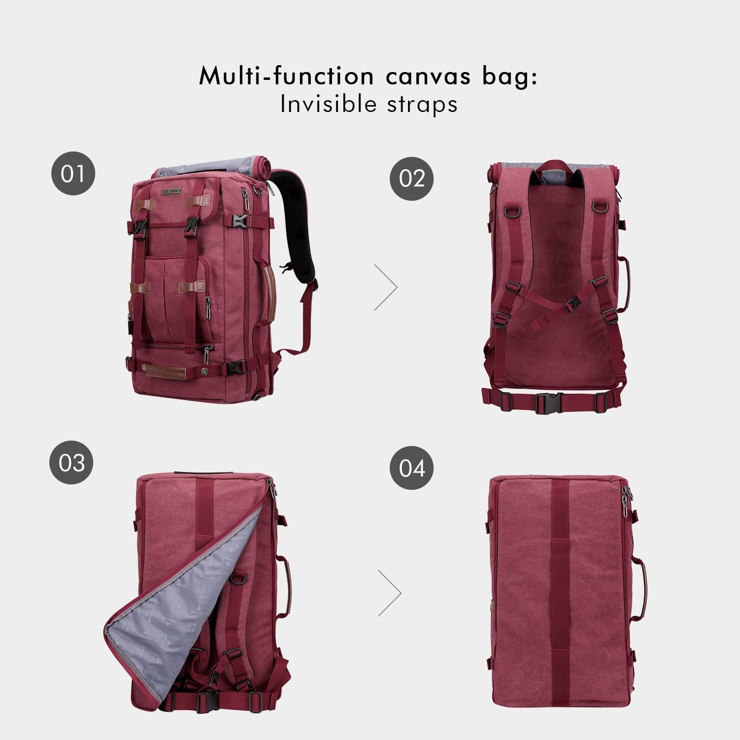Vintage Canvas Travel Backpack for Women, Stylish Laptop Bag, Durable & Spacious4