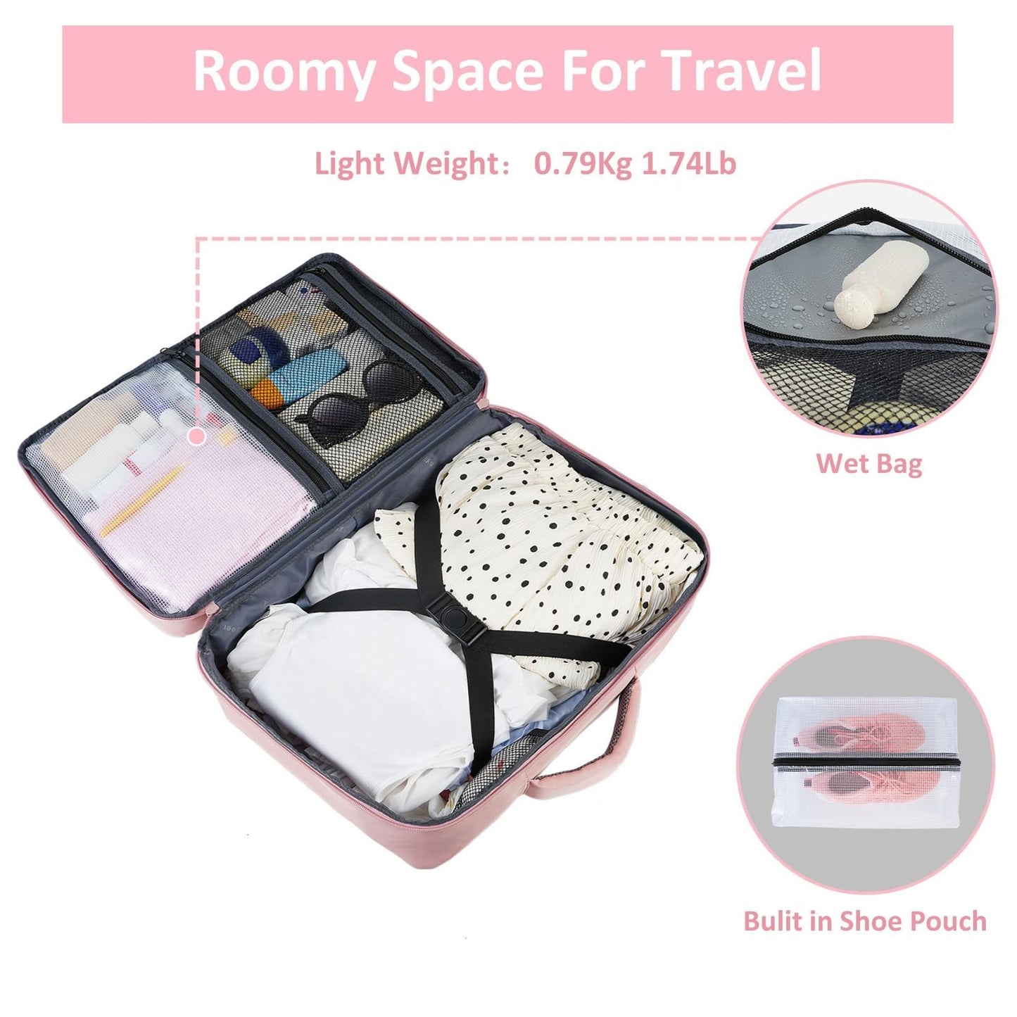 Travel Backpack for Women   TSA Approved Carry On, 15.6" Laptop Bag, Water Bottl3