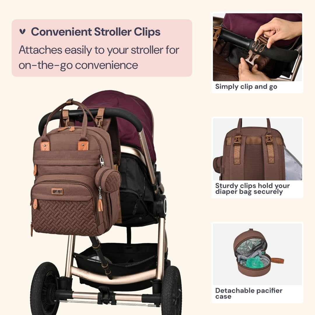 Multi Functional Water Resistant Diaper Bag Backpack   Baby Travel Tote, Changin6