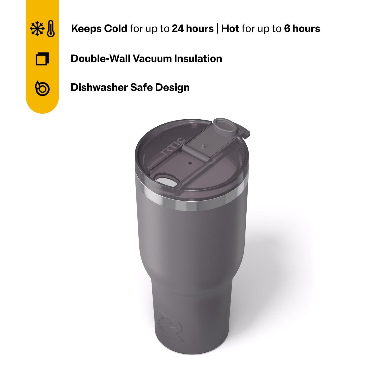 40oz Insulated Tumbler with Lid   Ceramic Lined, Double Wall, Travel Cup for Hot3