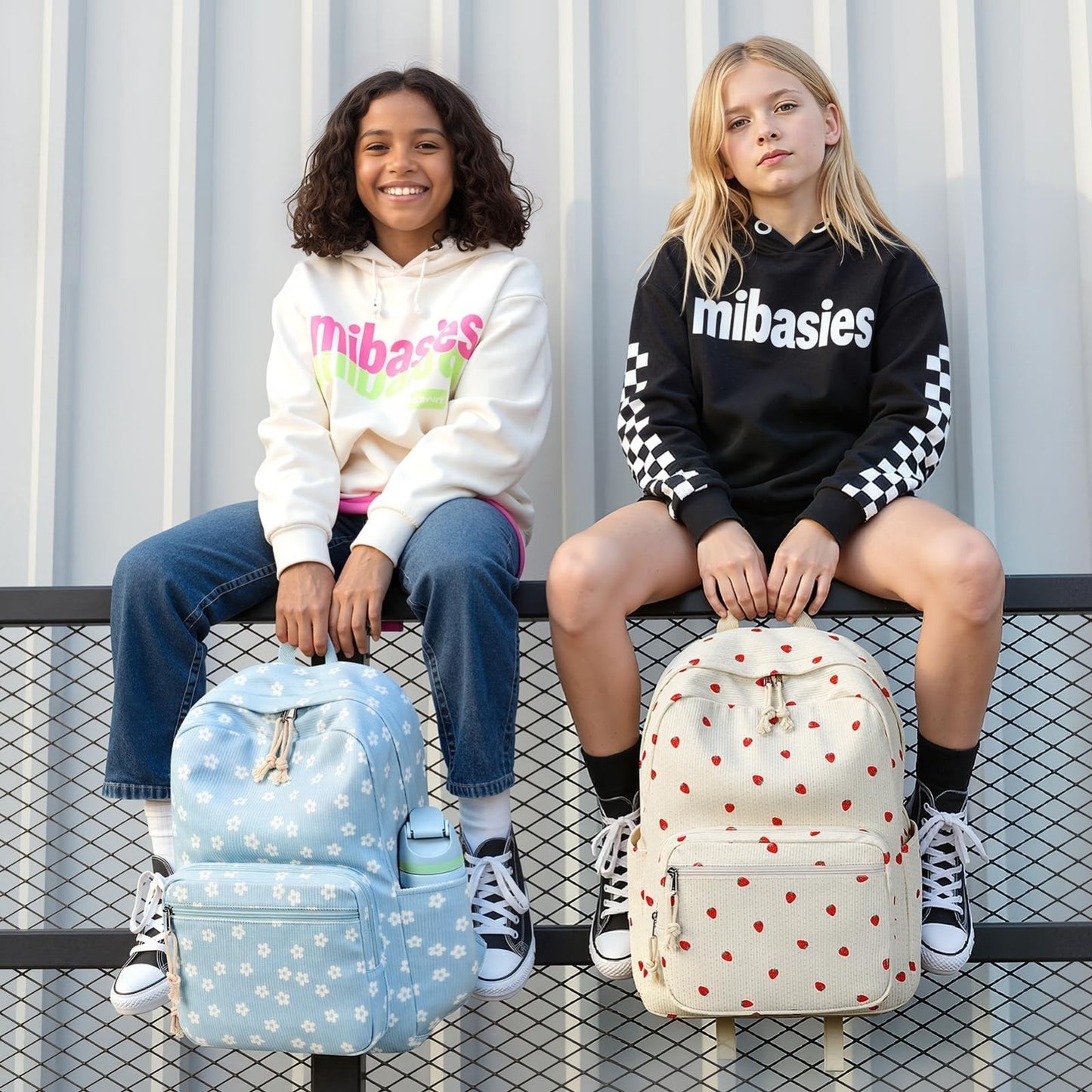 Stylish Preppy Corduroy Kids Backpack   Cute School Bookbag for Girls6