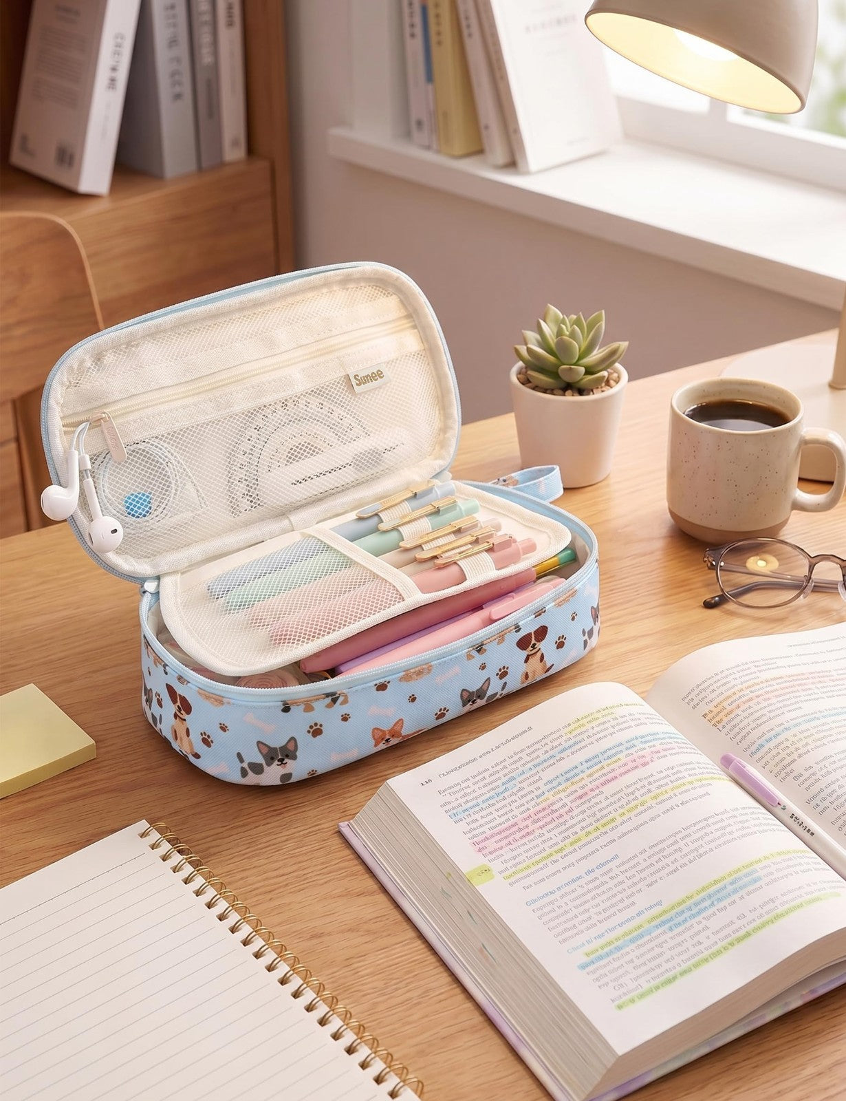 Cute Large Pencil Case Pouch   Aesthetic Zipper Bag for School Supplies, Kawaii2
