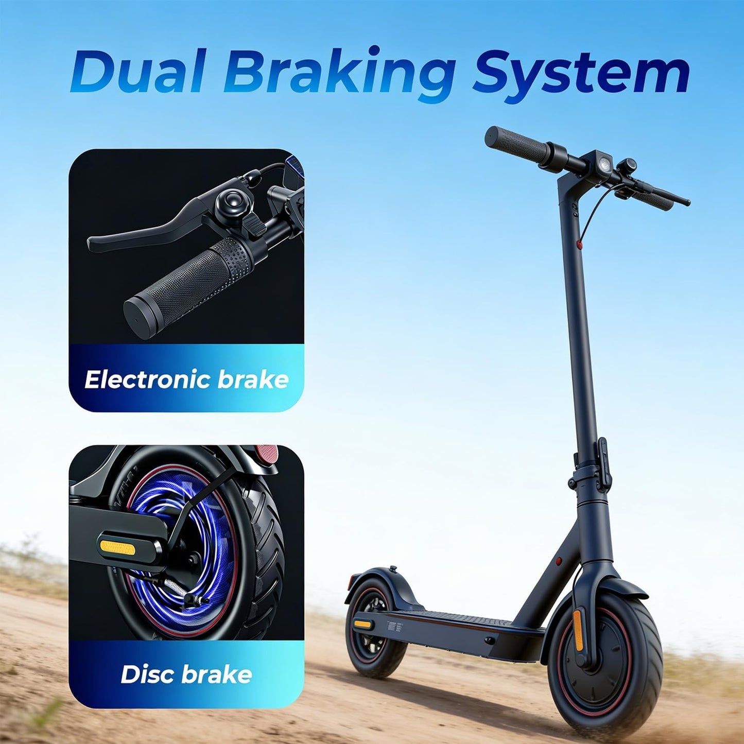 High-Power Electric Scooter for Adults - 1200W/1000W/500W, 10''/8.5'' Tires, APP7
