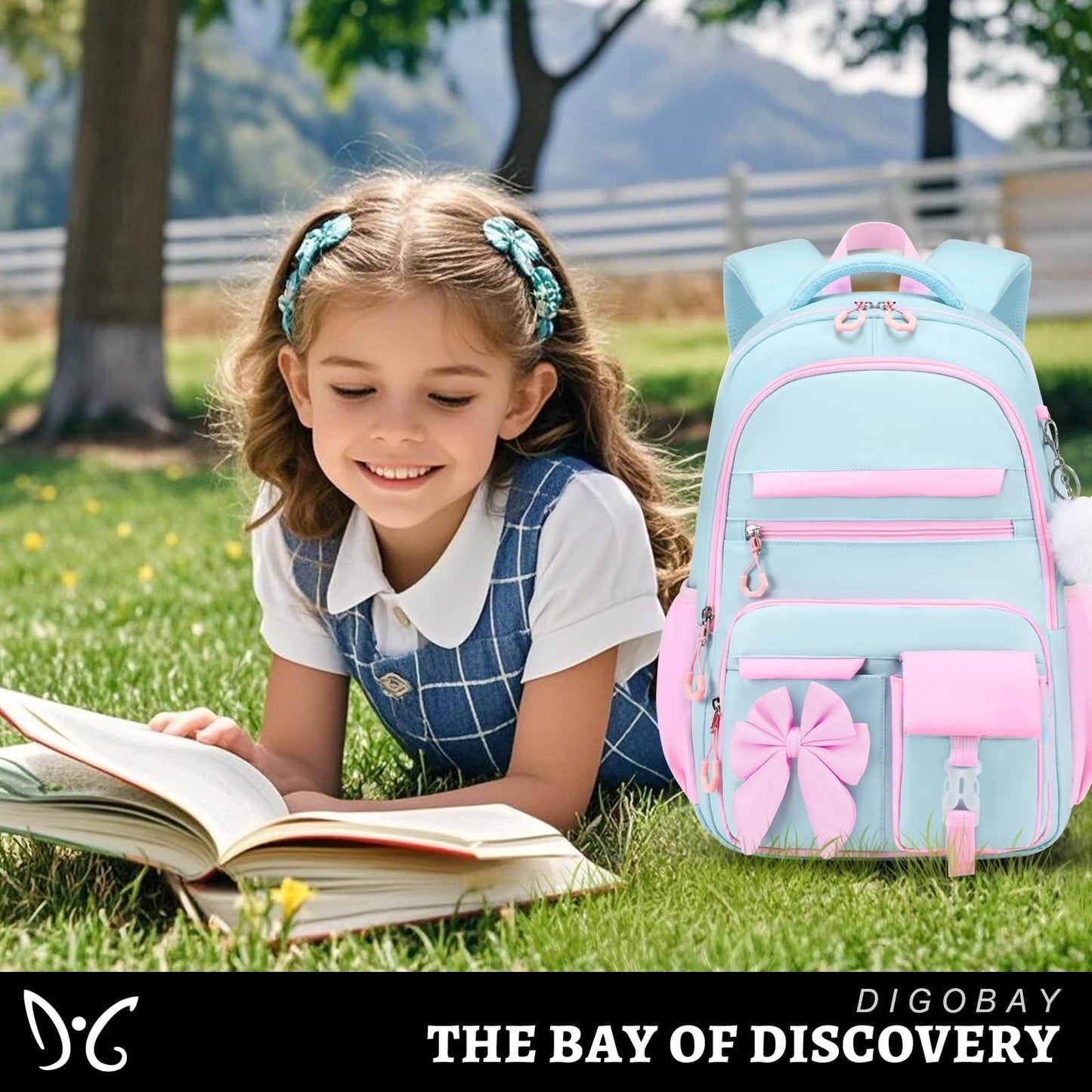 Cute Girls Backpack Set with Lunch Bag & Pencil Case   Stylish School Bag for Ki2