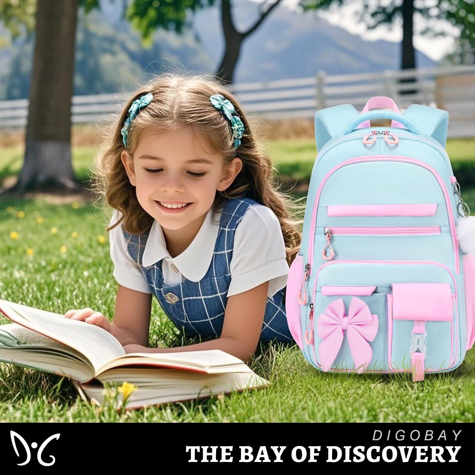 Cute Girls Backpack Set with Lunch Bag & Pencil Case   Stylish School Bag for Ki2