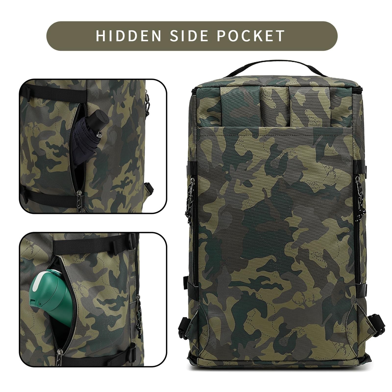 Waterproof Gym Duffel Backpack with Shoe Compartment, 4 Carry Methods, Sports &6