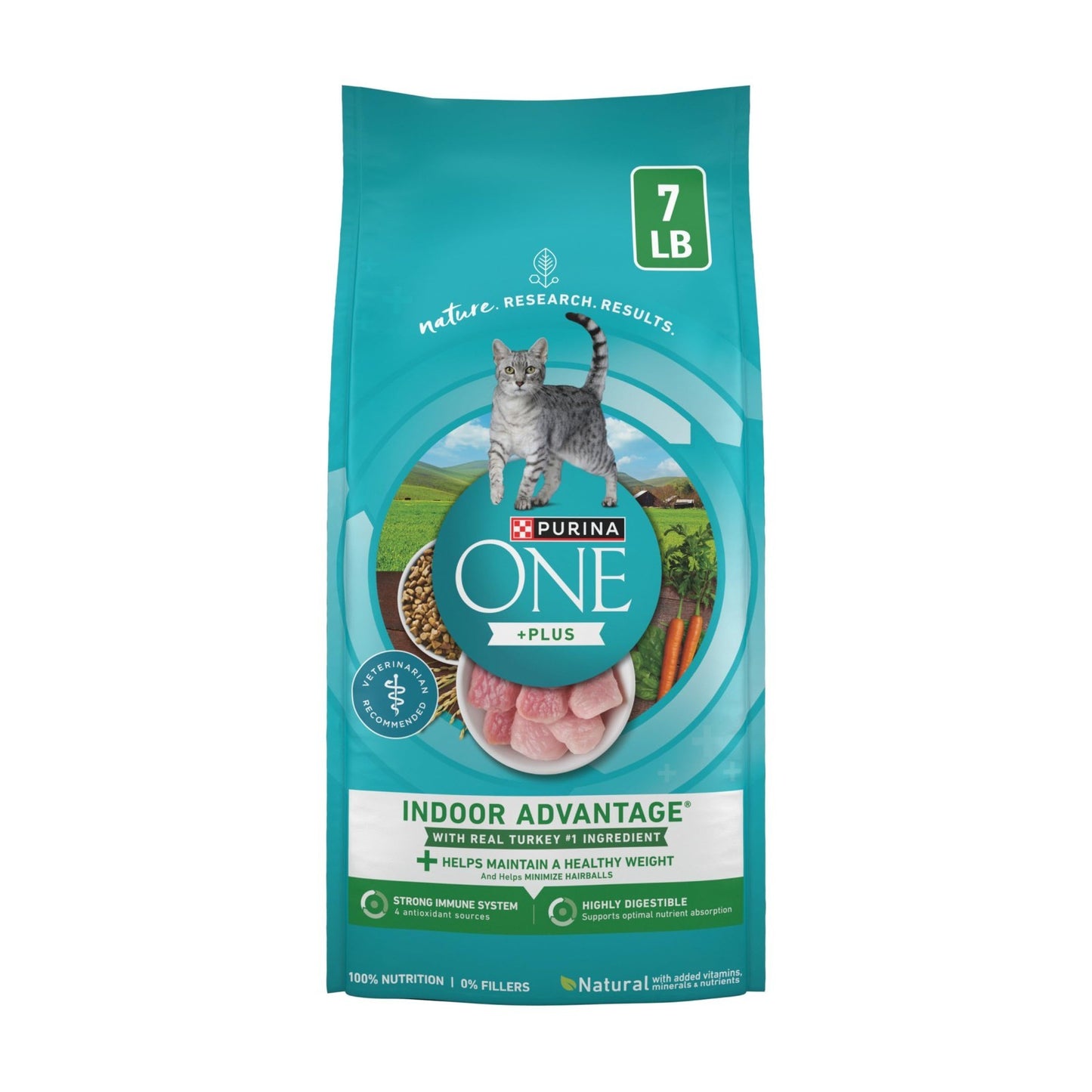 Indoor Advantage Weight Control Dry Cat Food, 7 lb   Healthy Nutrition for Cats1