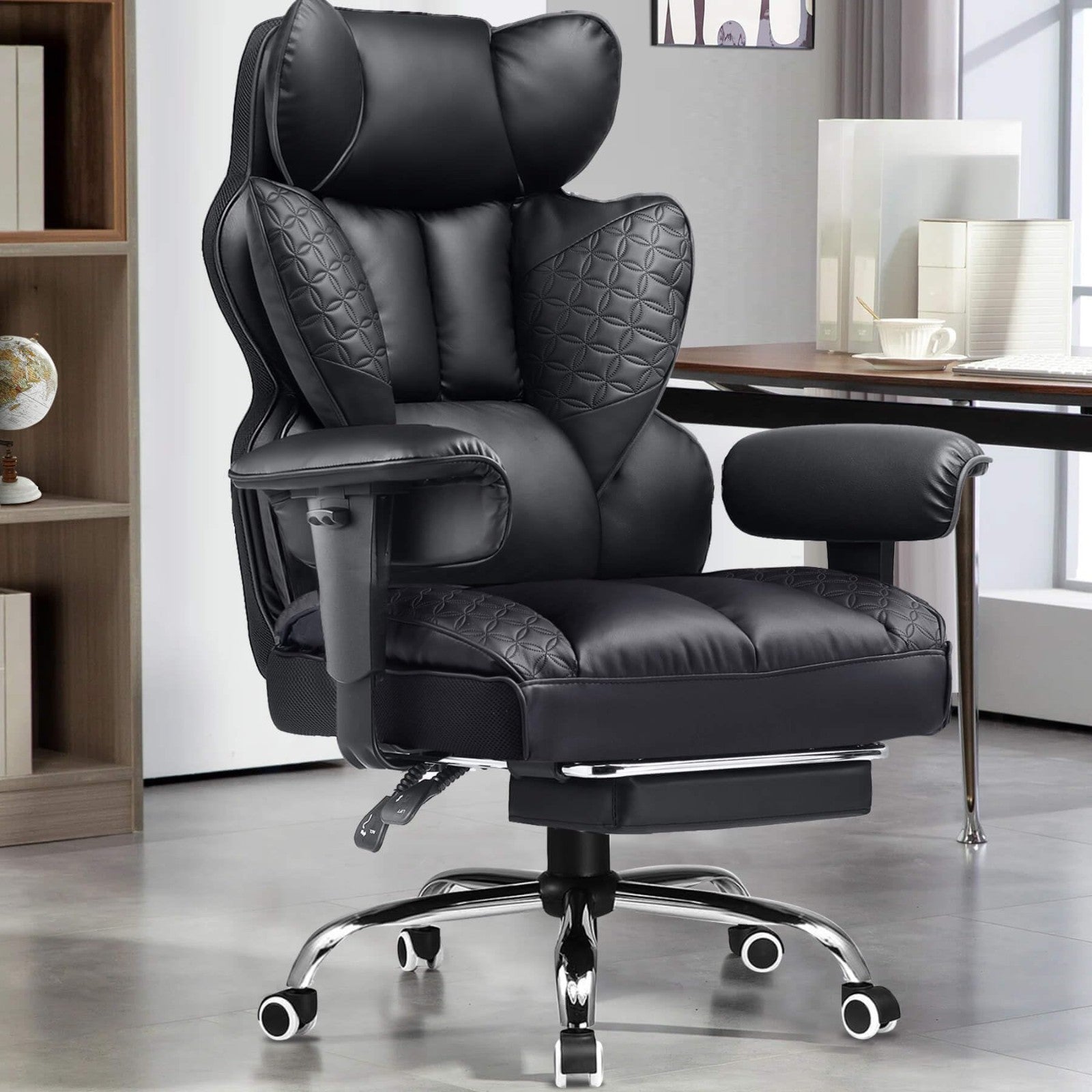 Big & Tall Gaming Chair 400lbs Heavy Duty Office Chair with Footrest, Ergonomic1