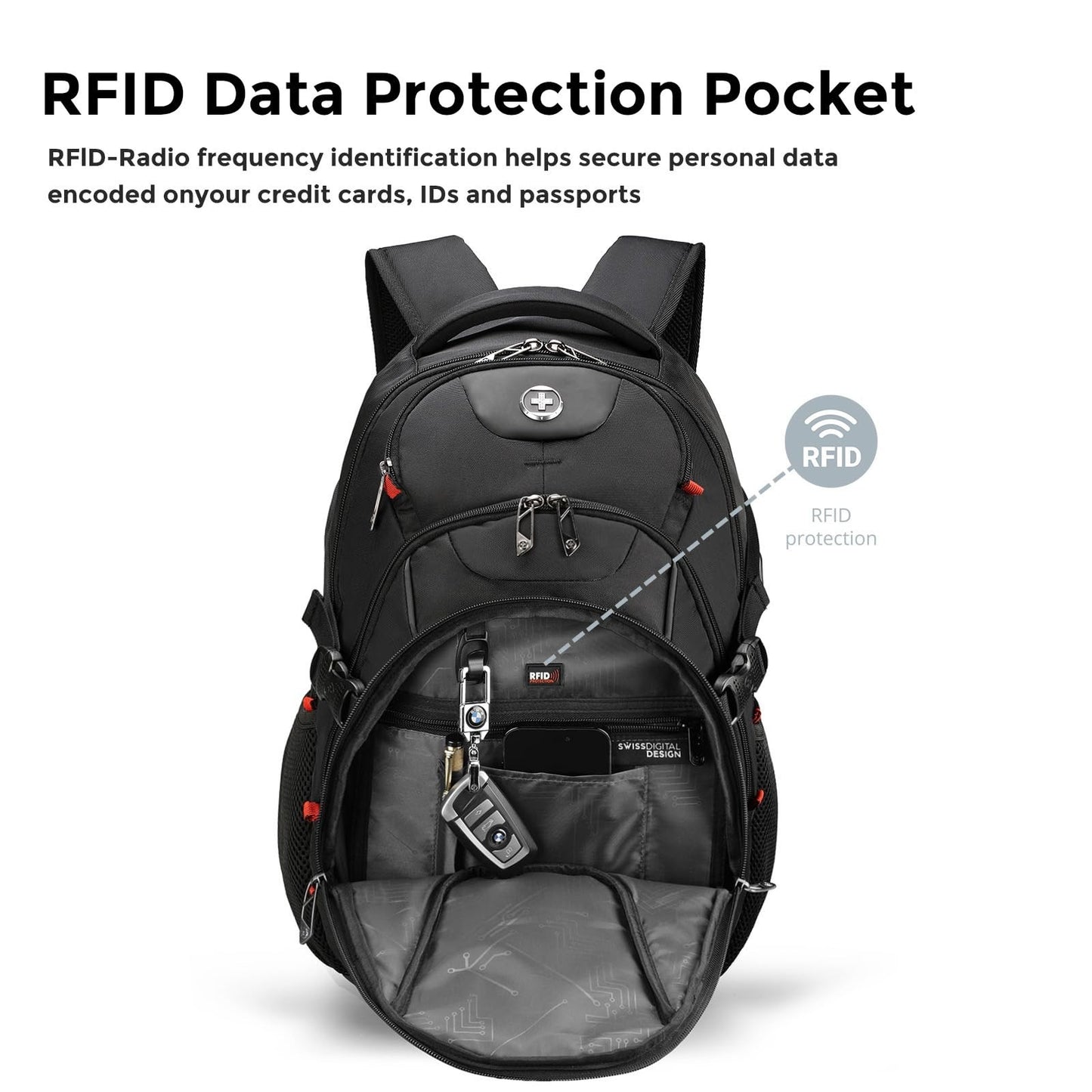 USB Charging Laptop Backpack for 15.6" Computer, 31L Travel Bag for Men4