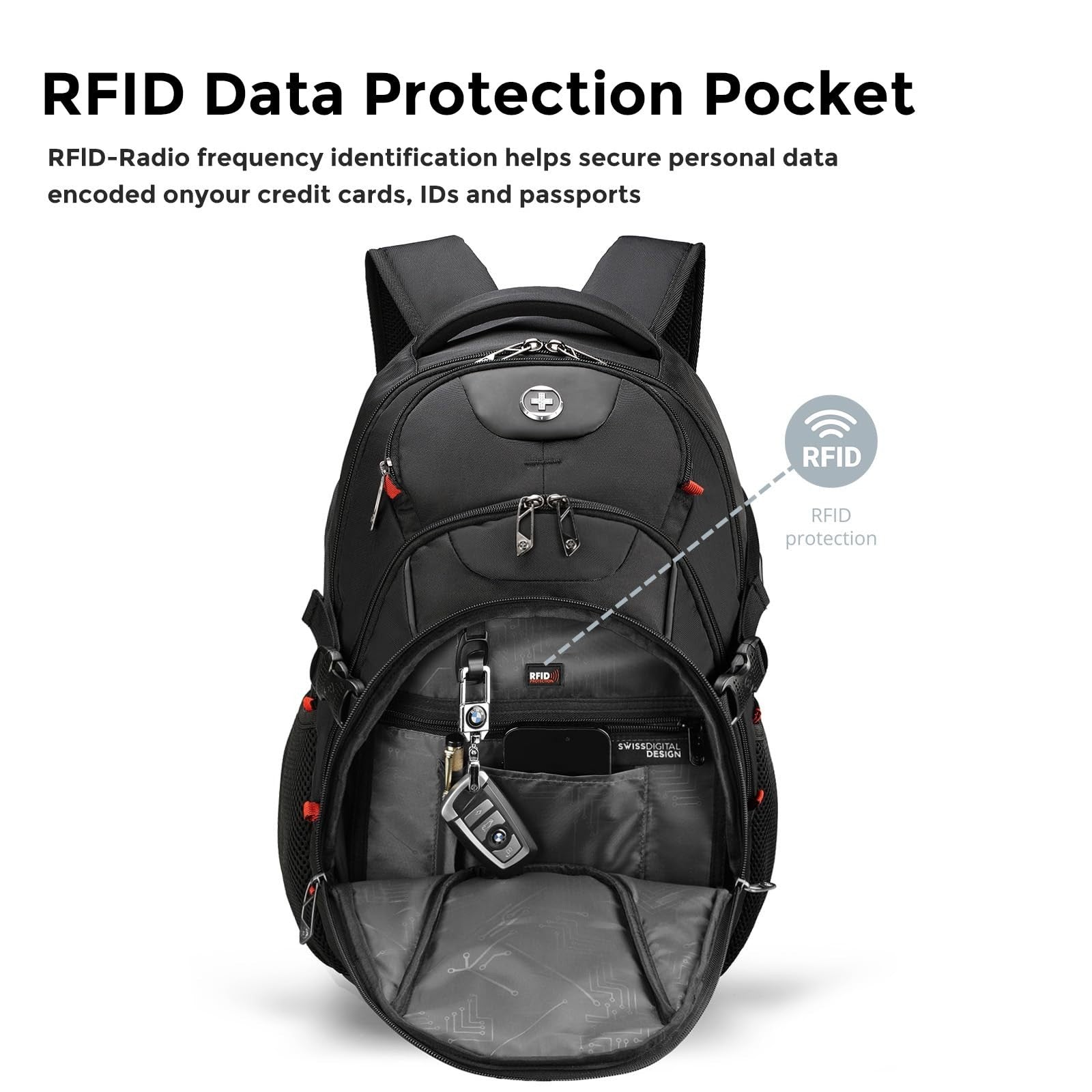 USB Charging Laptop Backpack for 15.6" Computer, 31L Travel Bag for Men4