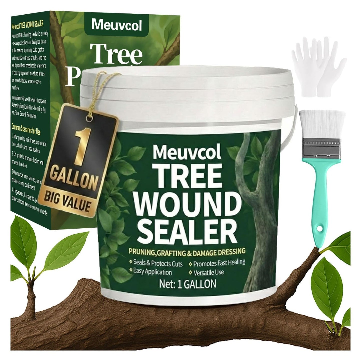 1 Gallon Tree Wound Sealer & Dressing - Effective Pruning Sealant for Bark Repai1