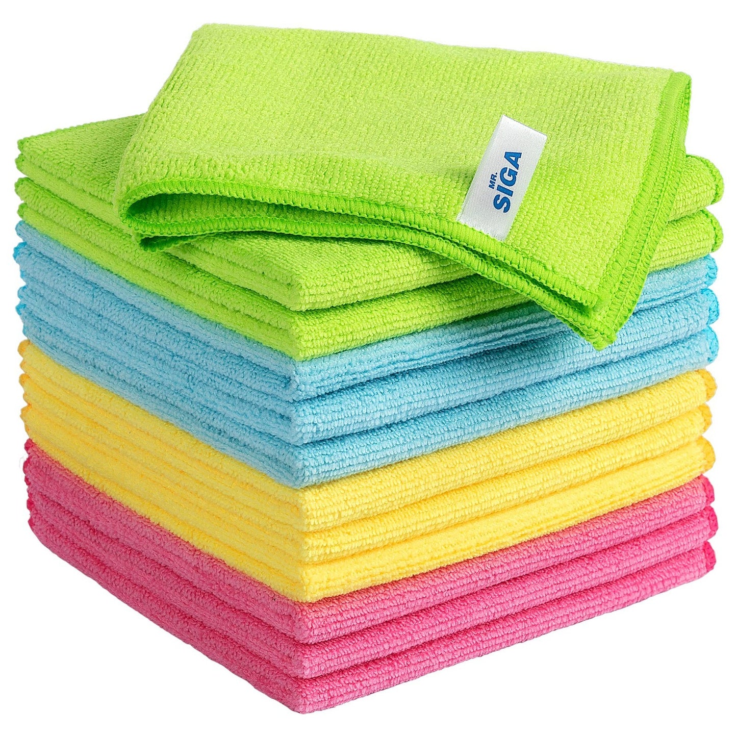 Streak-Free Microfiber Cleaning Cloths - 12 Pack, Ultra-Absorbent Towels for Hom1