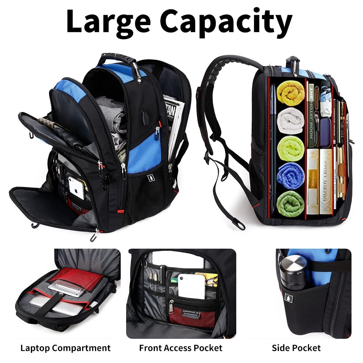 Large Travel Laptop Backpack for Women   Stylish Work & College Bag, Durable & S2