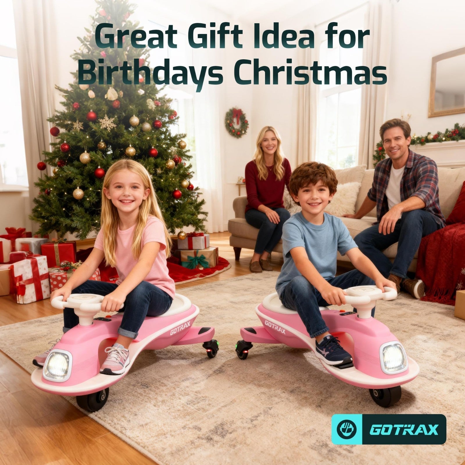 Electric Wiggle Car for Kids 3-8, 12V Battery, Bluetooth, 120 Min Ride Time7