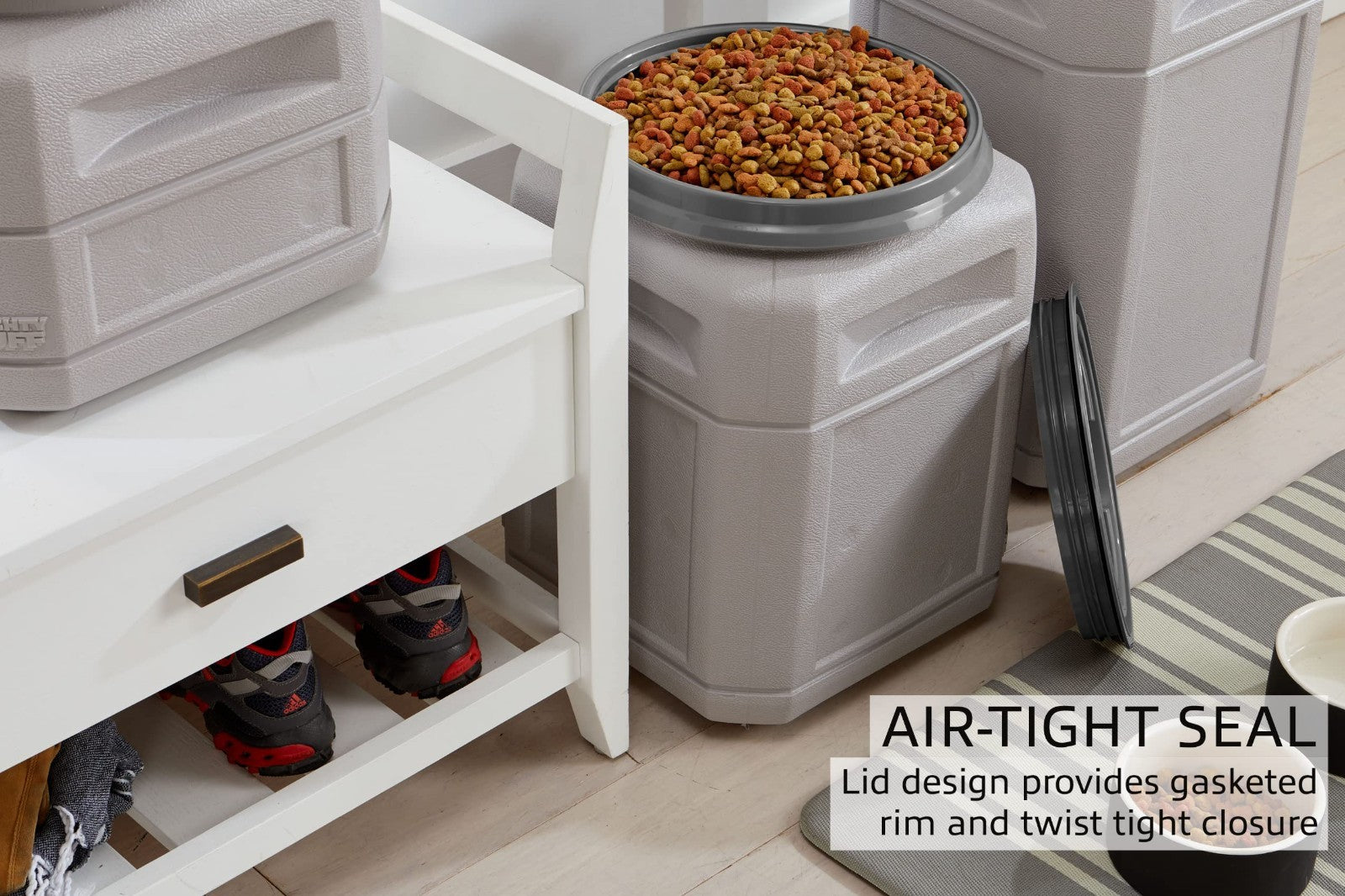 Airtight Dog Food Storage Container 10 Gal, Holds Up to 40 lbs - BPA-Free, Twist3