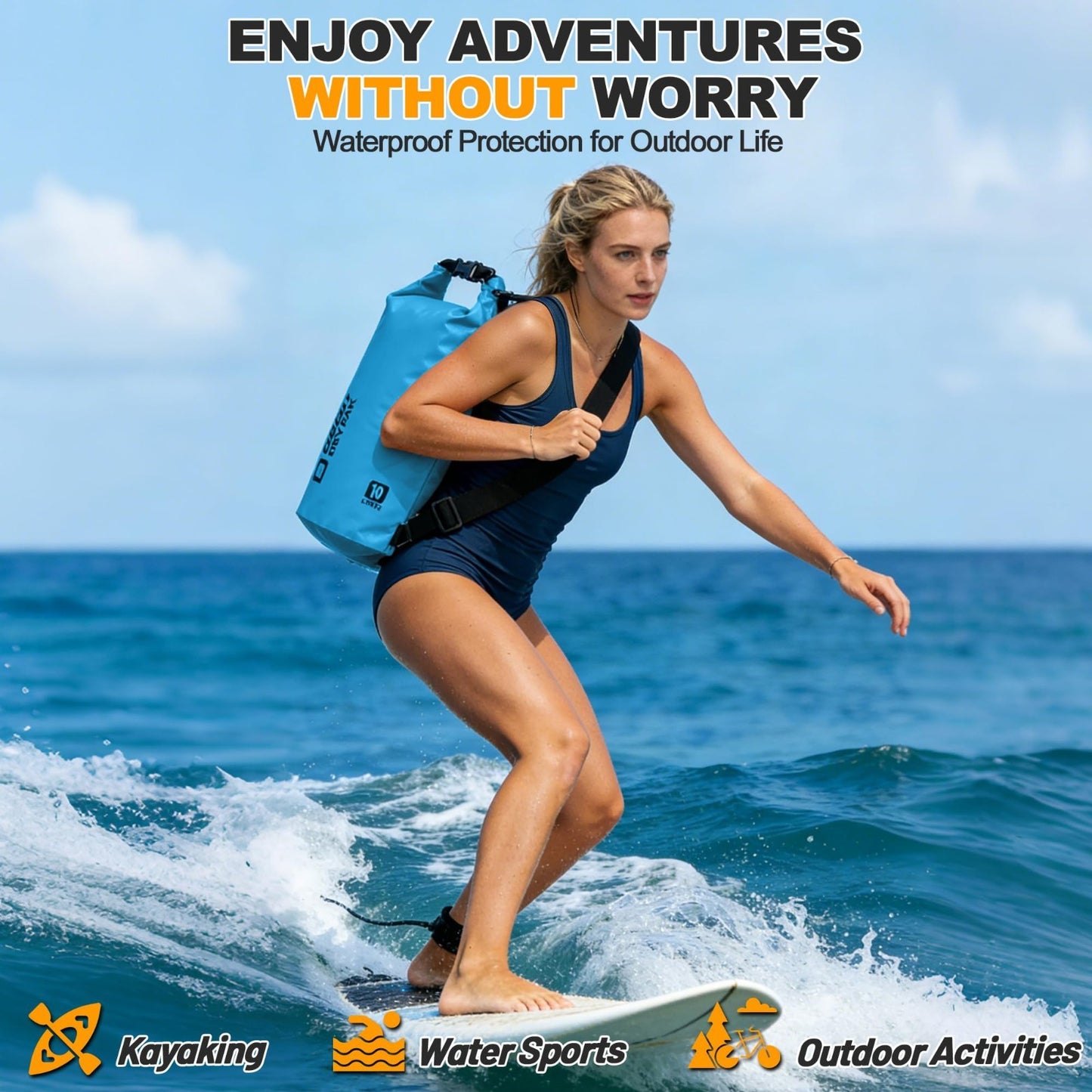 Waterproof Dry Bag 5L/10L/20L/30L/40L - Lightweight Roll Top Backpack for Travel6