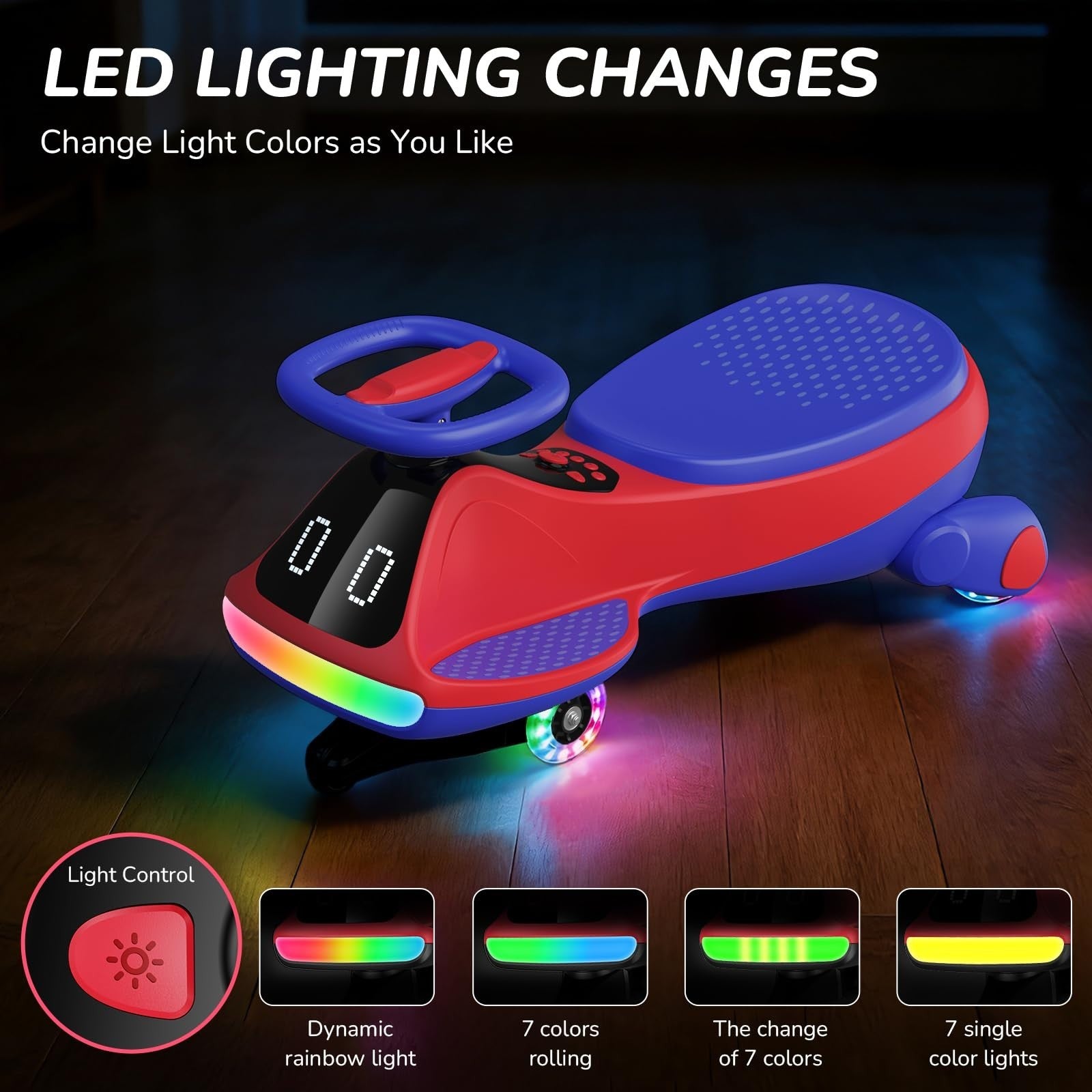 12V Electric Wiggle Car for Kids - Fun Ride-On Toy, Birthday Gift for Ages 3+6